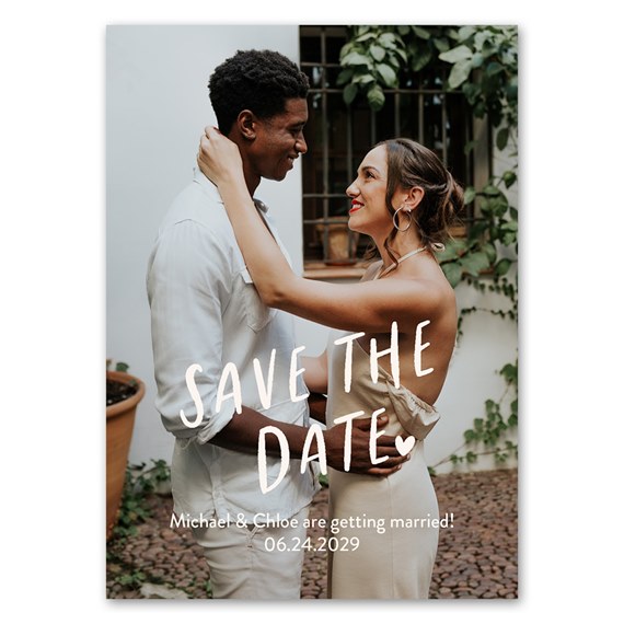 save the date magnet with photo placeholder and customizable text area