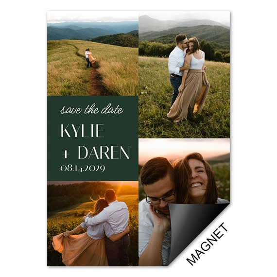 save the date magnet with photo placeholders