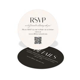 Aligned Text - Wedding Insert Card