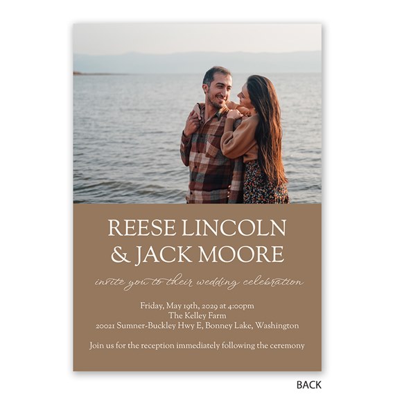stacked text invitation with customizable text area