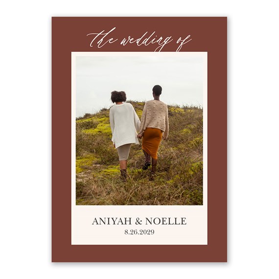 wedding invitation with photo area