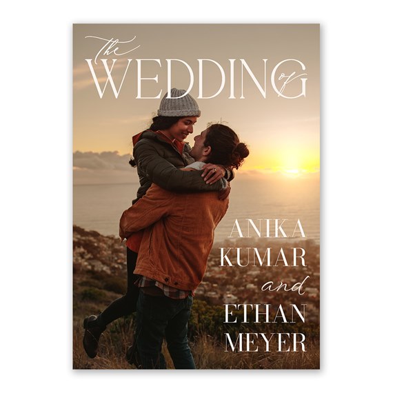 wedding invitation with photo placeholder