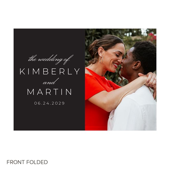 photo area with text for wedding invitation