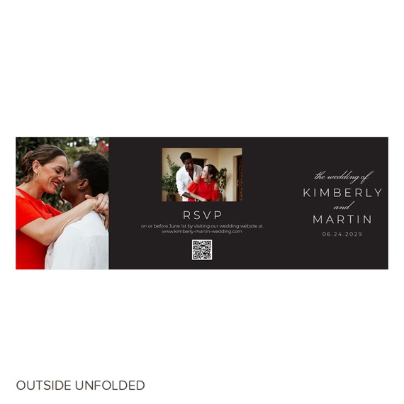 invitation with photo placeholder and RSVP text