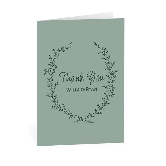 thank you card with photo placeholder