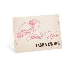 Western Details - Bridal Shower Thank You Card