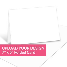 Upload Your Design -  7 x 5 Top-Fold Chrsistmas Card