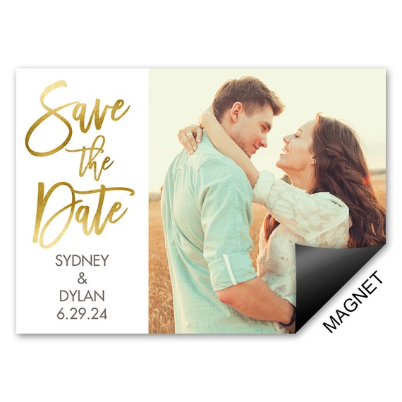 save the date magnet with photo placeholder