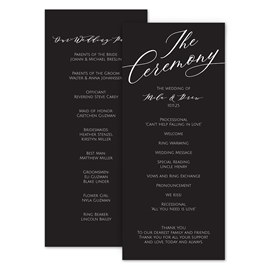 The Ceremony - Wedding Program