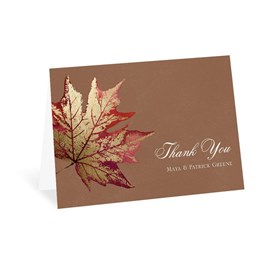 Autumn Leaves - Thank You Card