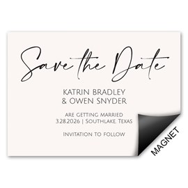 Calligraphy - Save the Date Magnets