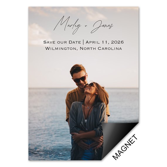 photo placeholder on save the date magnet