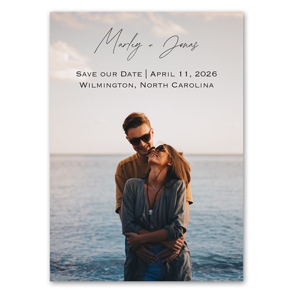 photo placeholder with save the date design