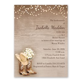 Western Chic - Bridal Shower Invitations