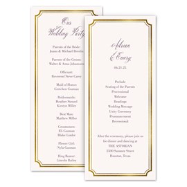 Golden Border - Wedding Program