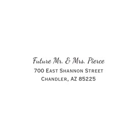 Married Name - Address Stamp