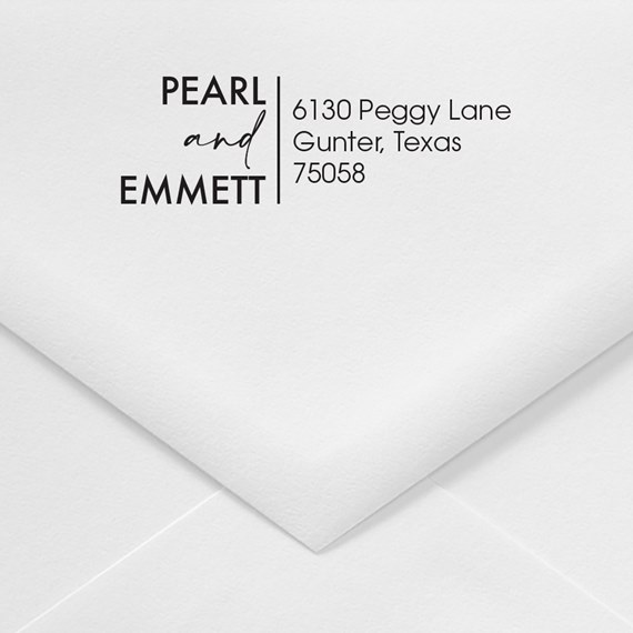 address stamp design on white envelope