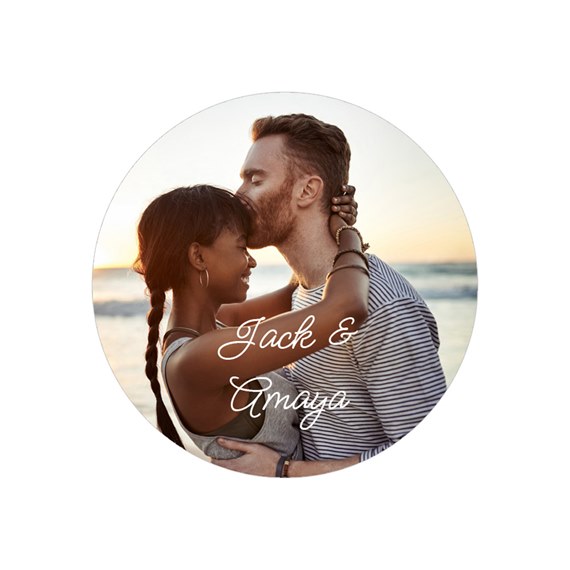 photo placeholder with customizable text area