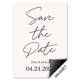 Stacked Script - Save the Date Magnets