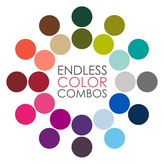 color circles design with text