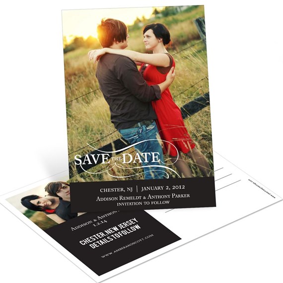 As the Wind Blows - Vertical Save the Date Postcards