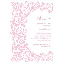 Curled Up in Elegant- Party Invitations