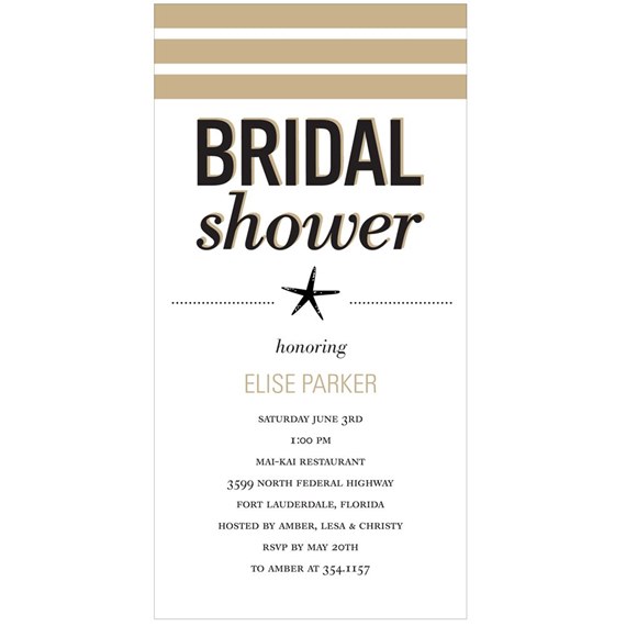 Wedded Life's a Beach - Bridal Shower Invitations