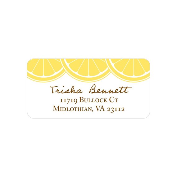Sweet Lemon Slices - Address Labels