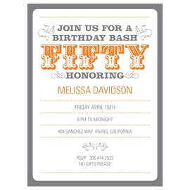 The Big 5-0 - Birthday Party Invitations