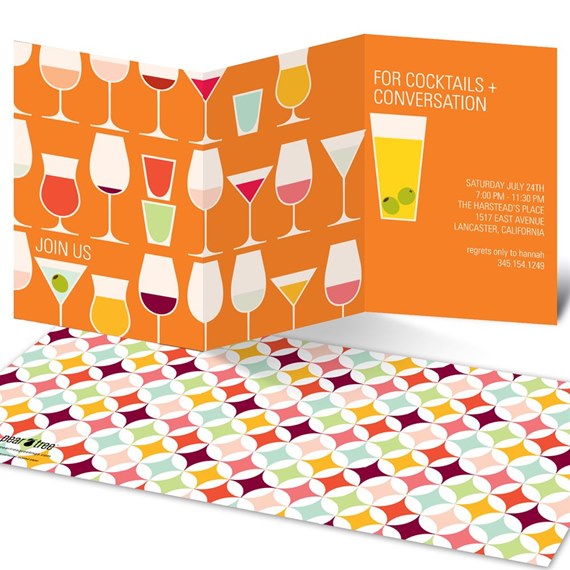 Cocktails and Convos - Cocktail Party Invitations