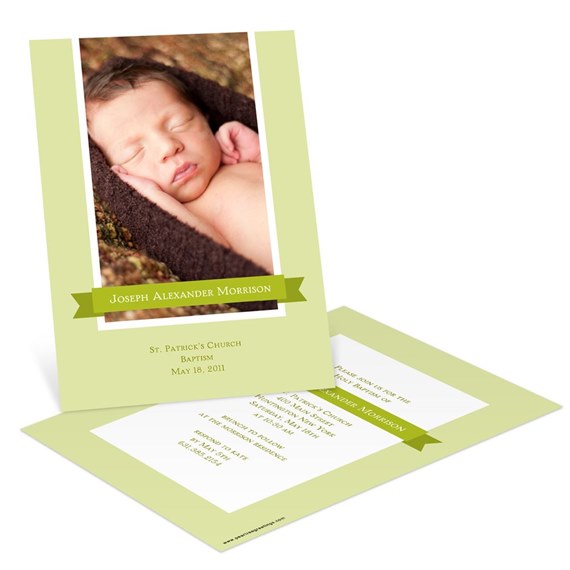 Sweetly Wrapped Banner - Baptism Invitations
