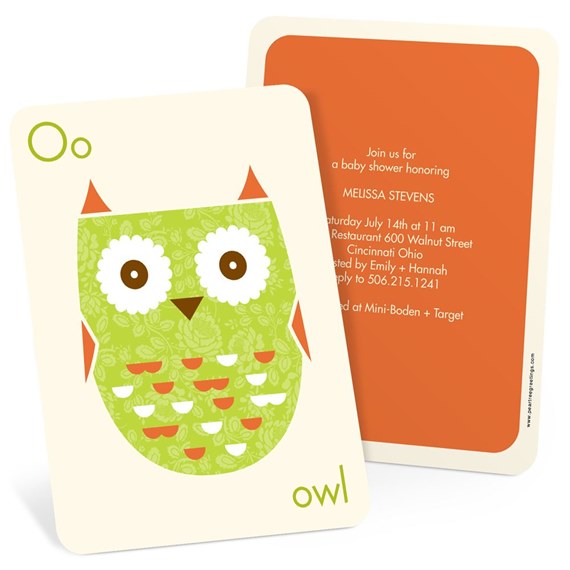 Whimsical Hoot Owl - Baby Shower Invitations