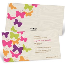 Bright Butterflies - Baby Shower Invitations