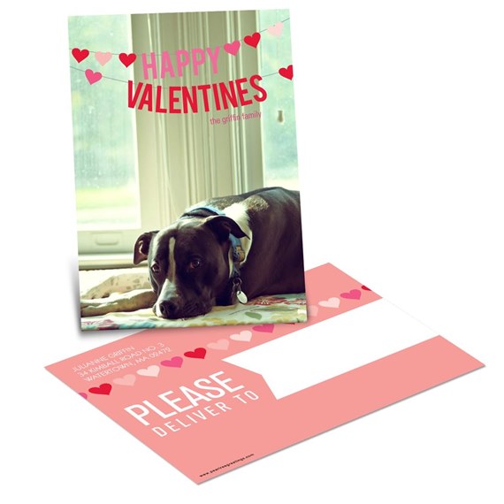 Blissful Heart Banner - Valentine Postcards