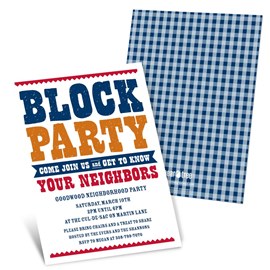 Giddy with Gingham - Block Party Invitations