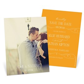 Swirling Vintage Script - Save The Date Cards