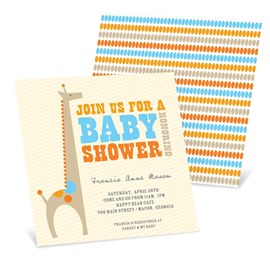 Spotted Giraffe - - Baby Shower Invitations