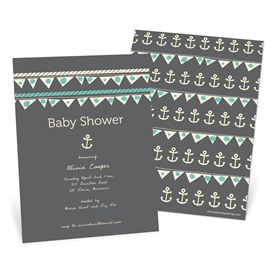 Adorable Anchors - Baby Shower Invitations