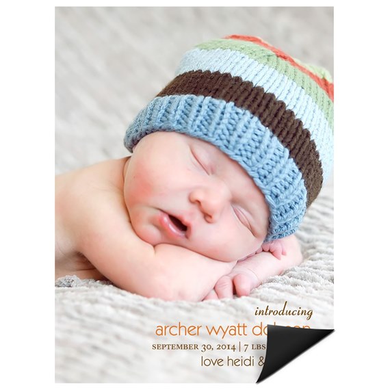 Lasting Introduction - Birth Announcement Magnet