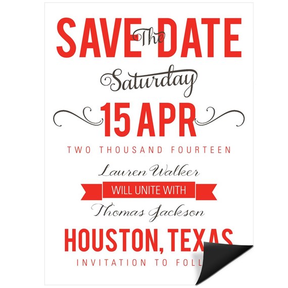 Creative Calligraphy - Save the Date Magnets