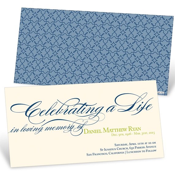 Celebrating A Life - Memorial Cards