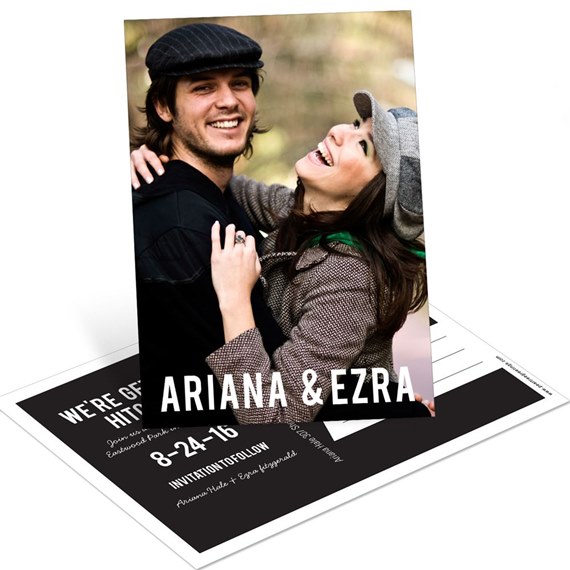 Oh You Two - Vertical Save the Date Postcards
