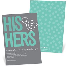 His & Hers Couples Shower - Bridal Shower Invitations