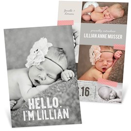 Taped Collage Girl - Birth Announcements