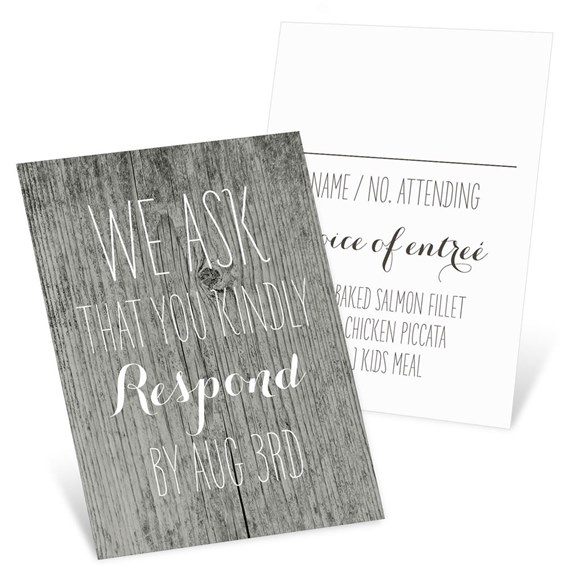 Rustic Wedding - Wedding Response Cards
