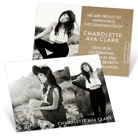Rustic Backgrounds - Mini Graduation Announcements