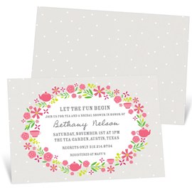 Tea & Flowers - Bridal Shower Invitations