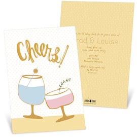 Cheers To The Happy Couple - Rehearsal Dinner Invitations