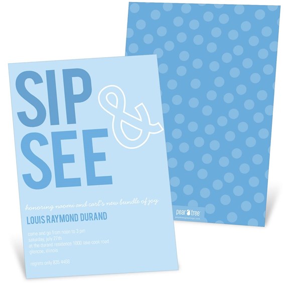 Sip & See - Baby Shower Invitations