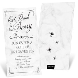 Eat Drink and Be Scary - Halloween Party Invitation